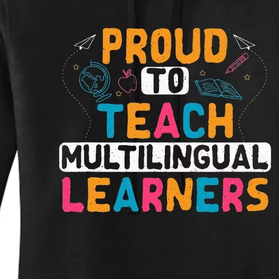 Multilingual Teacher Linguist Language ESL Teaching Women's Pullover Hoodie