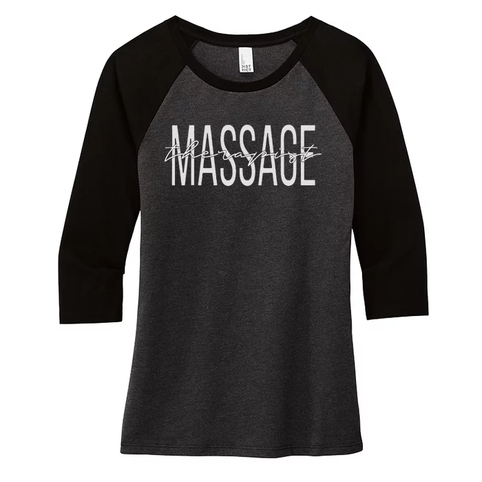 Massage Therapist LMT Licensed Massage Therapist Women's Tri-Blend 3/4-Sleeve Raglan Shirt