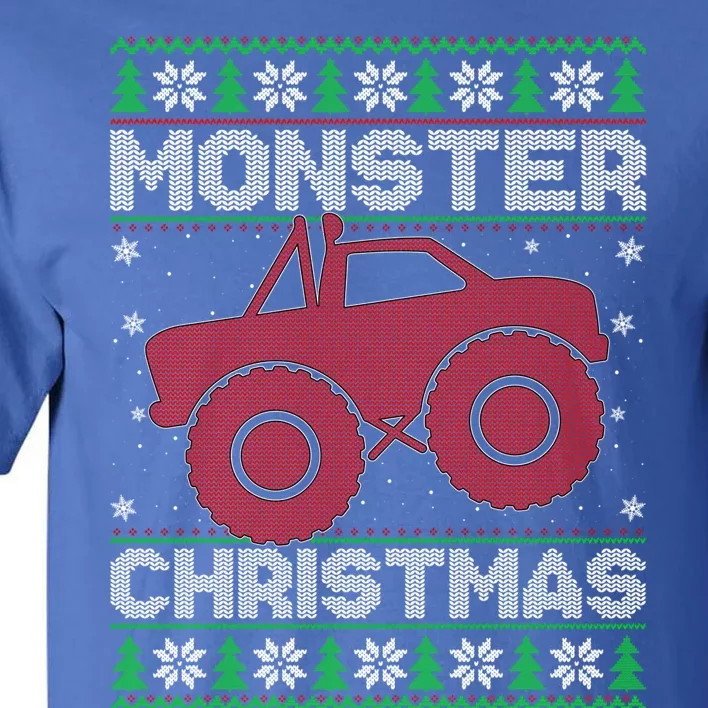 Monster Truck Lover Ugly Monster Truck Christmas Gift Tall T-Shirt