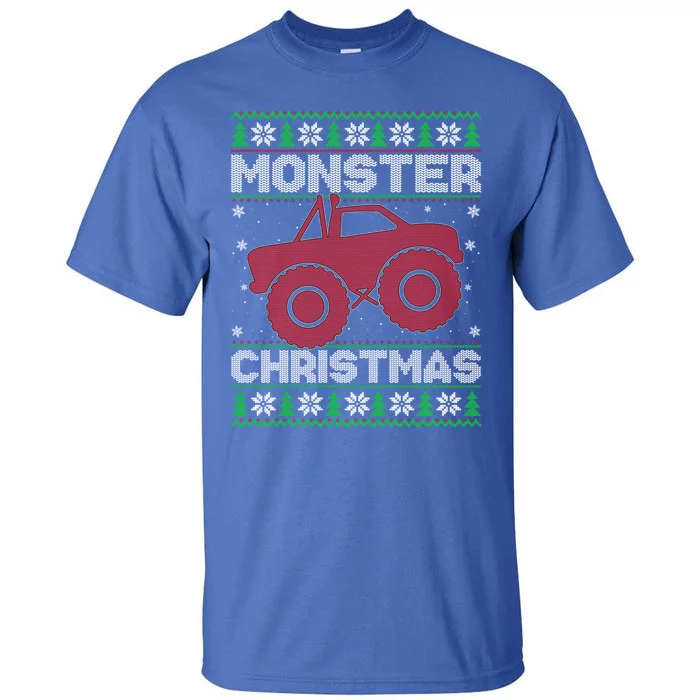 Monster Truck Lover Ugly Monster Truck Christmas Gift Tall T-Shirt