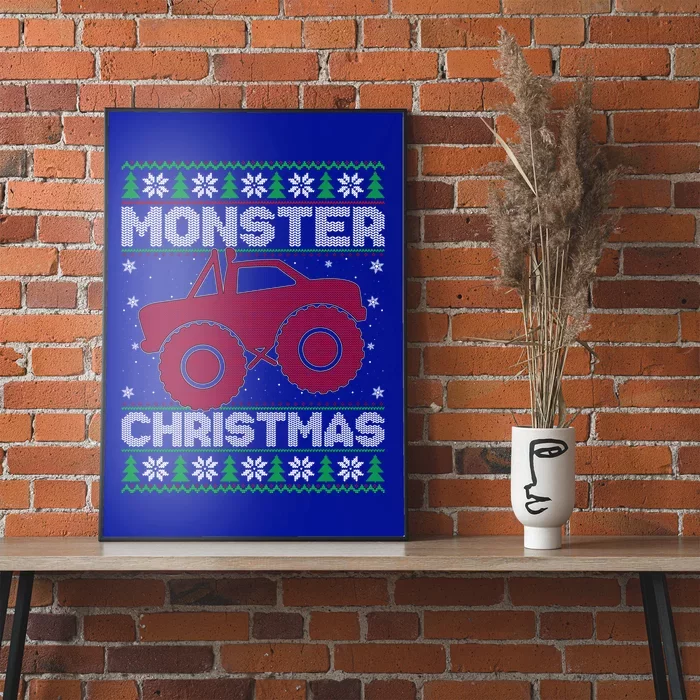 Monster Truck Lover Ugly Monster Truck Christmas Gift Poster