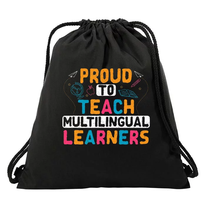 Multilingual Teacher Linguist Language Esl Teaching Drawstring Bag