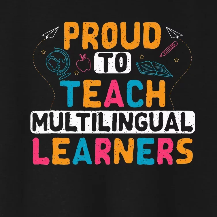 Multilingual Teacher Linguist Language Esl Teaching Women's Crop Top Tee