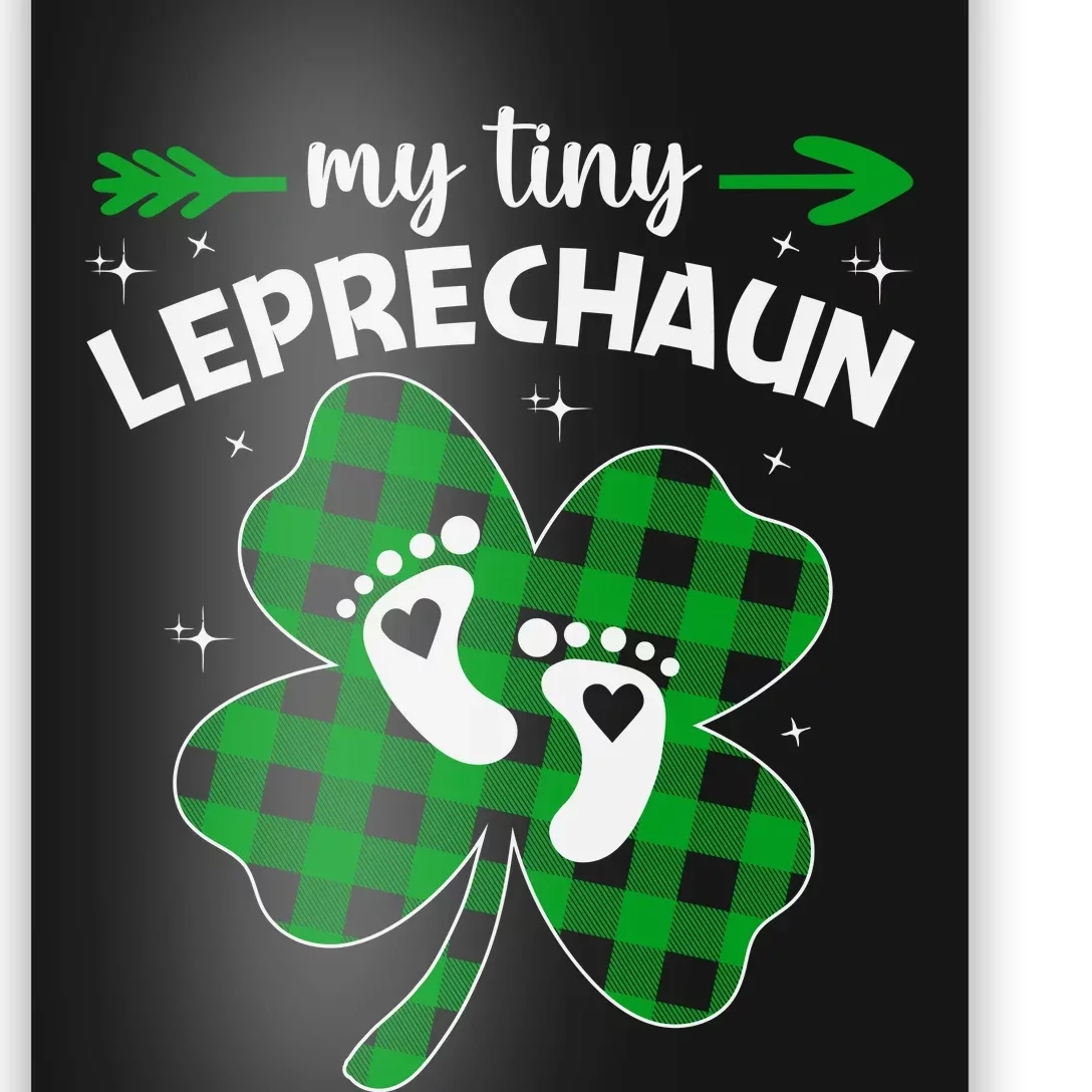 My Tiny Leprechaun Cute Pregnancy Announcement St Patricks Day Poster