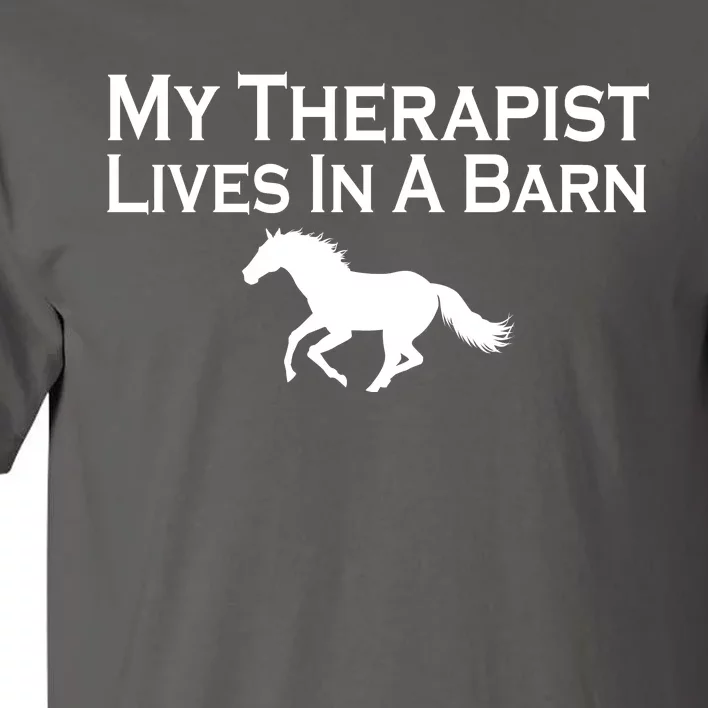 My Therapist Lives In A Barn Horse Lover Tall T-Shirt