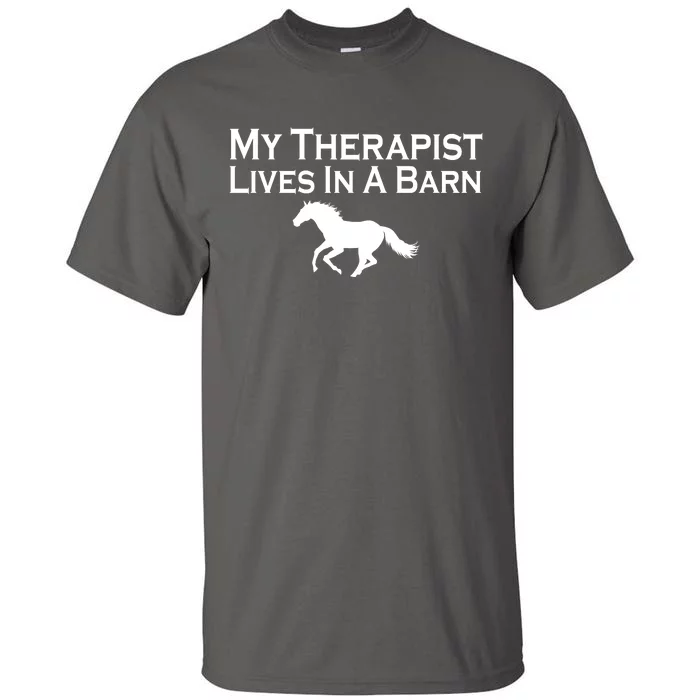 My Therapist Lives In A Barn Horse Lover Tall T-Shirt