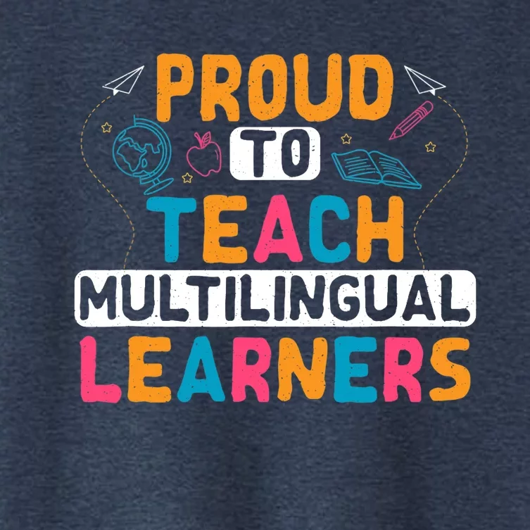 Multilingual Teacher Linguist Language ESL Teaching Women's Crop Top Tee