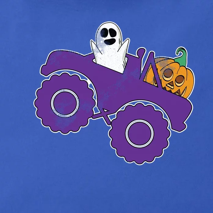 Monster Truck Lazy Halloween Costume Funny Ghost Pumpkin Great Gift Zip Tote Bag