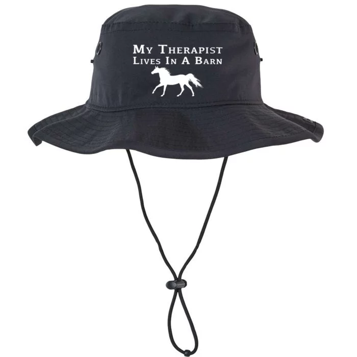 My Therapist Lives In A Barn Horse Equestrian Legacy Cool Fit Booney Bucket Hat