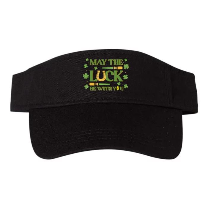 May The Luck Be With You Lucky Light Saber Saint Patrick's Day Valucap Bio-Washed Visor