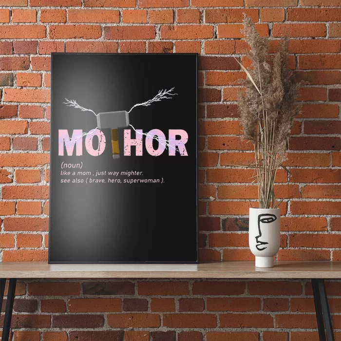 Mo Thor Like Mom Just Way Mightier Funny Mothers Day Poster