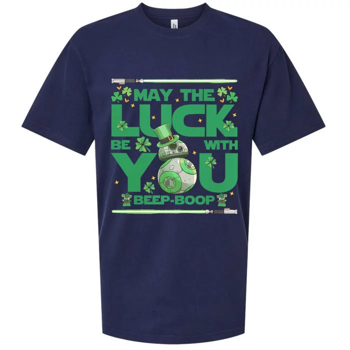 May The Luck Be With You Beep Boop BB 8 Saint Patrick's Day Sueded Cloud Jersey T-Shirt