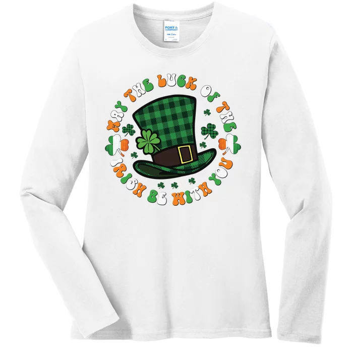 May The Luck Of The Irish Be With You Ladies Long Sleeve Shirt