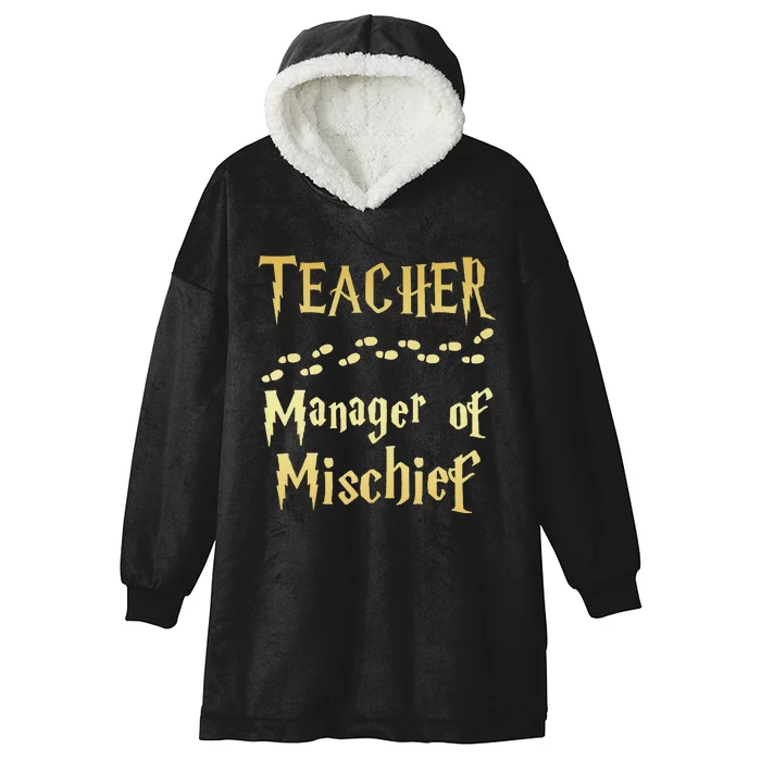 Magical Teacher Manager Of Mischief Birthday Family Party Hooded Wearable Blanket