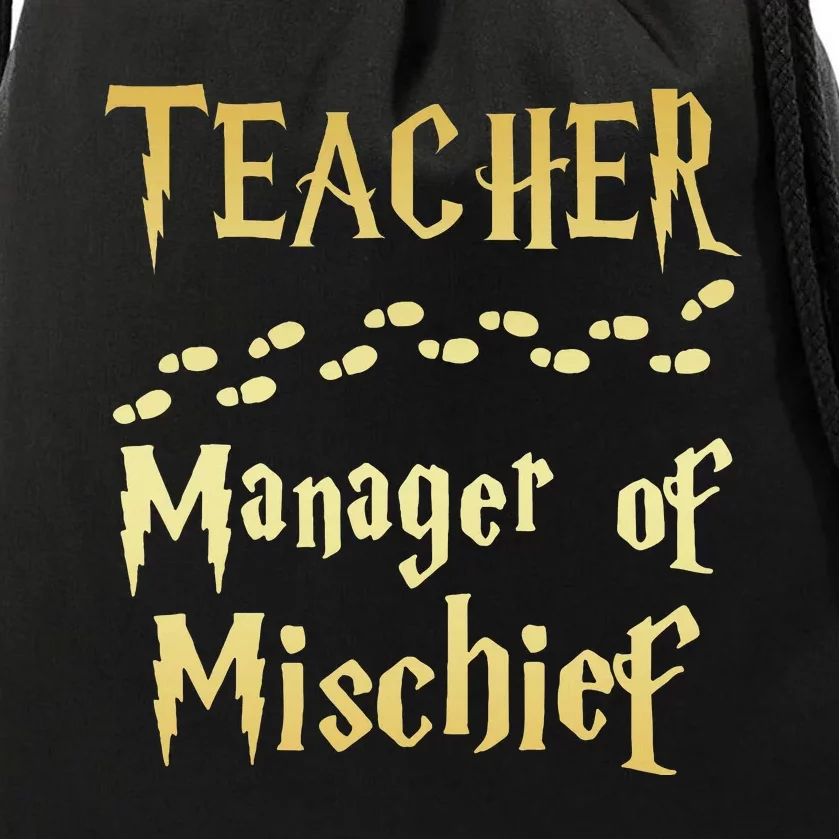 Magical Teacher Manager Of Mischief Birthday Family Party Drawstring Bag