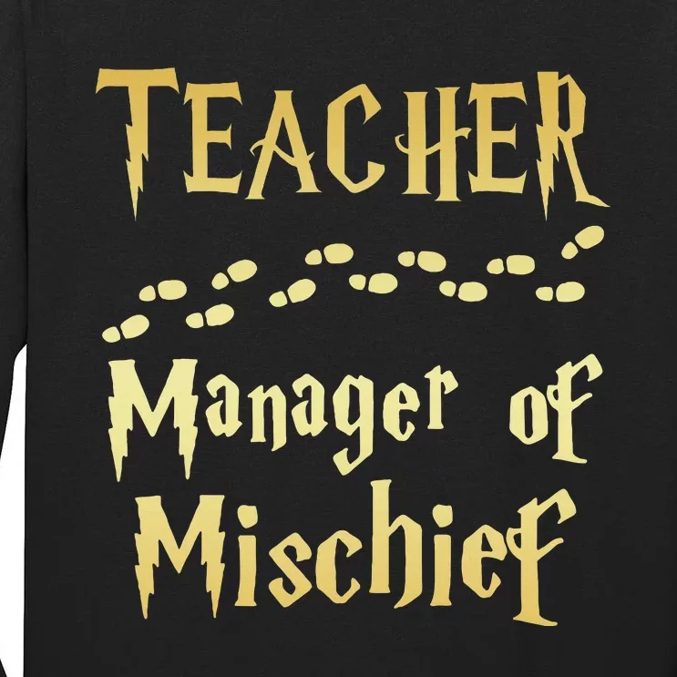 Magical Teacher Manager Of Mischief Birthday Family Party Tall Long Sleeve T-Shirt