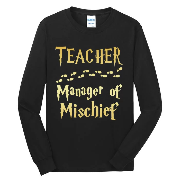 Magical Teacher Manager Of Mischief Birthday Family Party Tall Long Sleeve T-Shirt