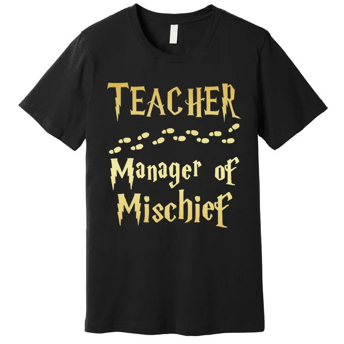 Magical Teacher Manager Of Mischief Birthday Family Party Premium T-Shirt