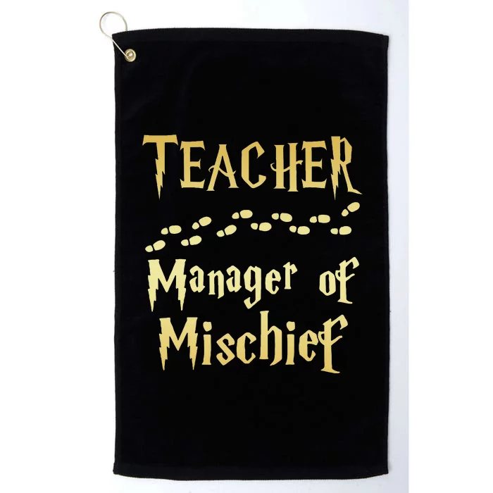 Magical Teacher Manager Of Mischief Birthday Family Party Platinum Collection Golf Towel