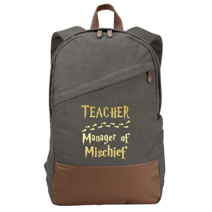 Magical Teacher Manager Of Mischief Birthday Family Party Cotton Canvas Backpack