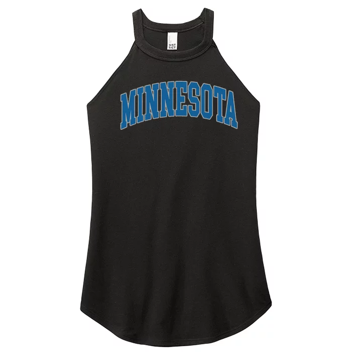 Minnesota Text Women’s Perfect Tri Rocker Tank