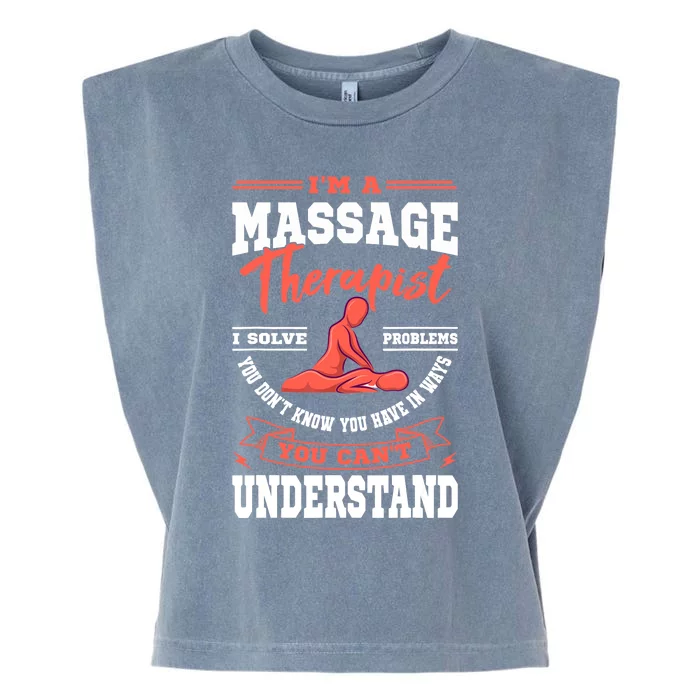 Massage Therapist Masseuse Masseur Therapy Body Treatment Garment-Dyed Women's Muscle Tee