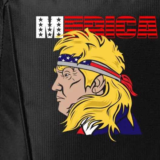 Merica Trump Mullet With Bandana Gift City Backpack