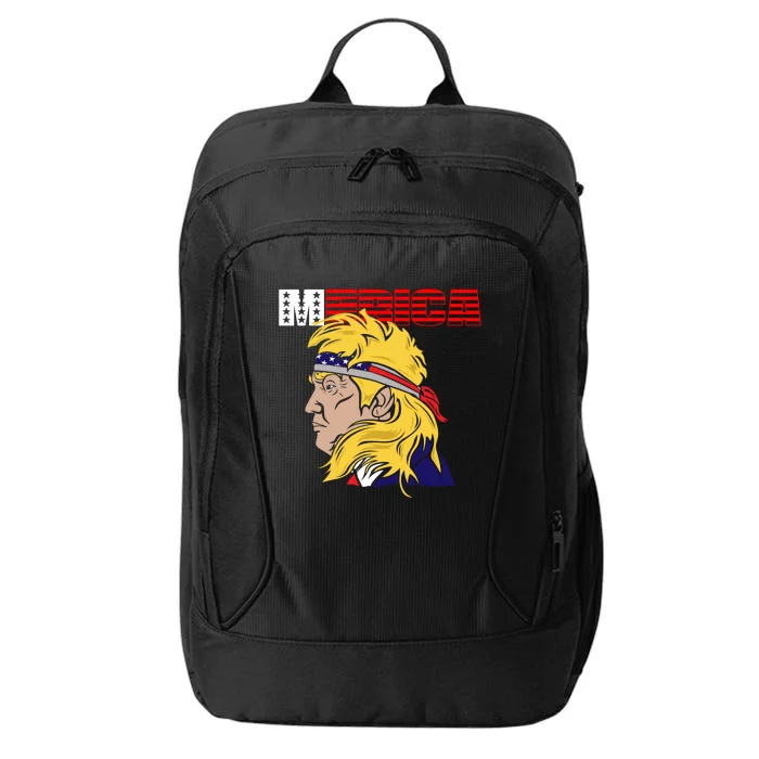 Merica Trump Mullet With Bandana Gift City Backpack