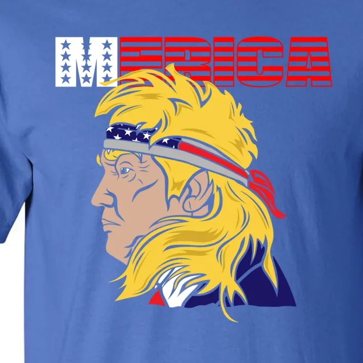 Merica Trump Mullet With Bandana Gift Tall T-Shirt