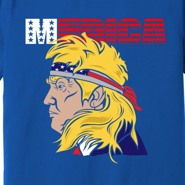 Merica Trump Mullet With Bandana Gift Premium T-Shirt