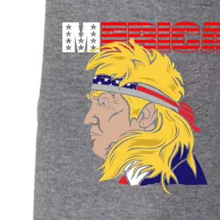 Merica Trump Mullet With Bandana Gift Doggie 3-End Fleece Hoodie