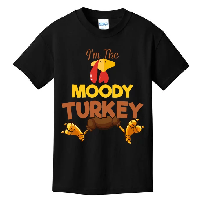 Moody Turkey Matching Family Group Thanksgiving Gifts Kids T-Shirt