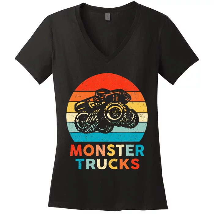 Monster Truck Women's V-Neck T-Shirt