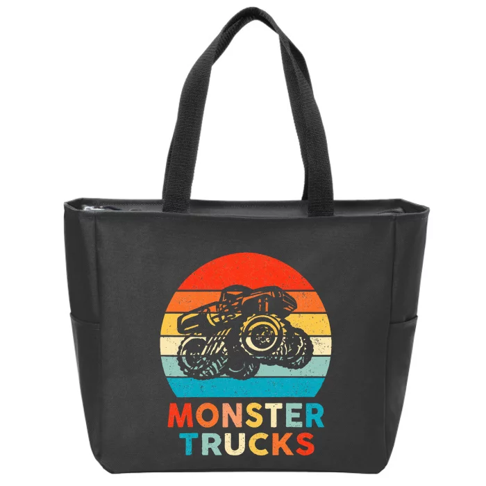 Monster Truck Zip Tote Bag