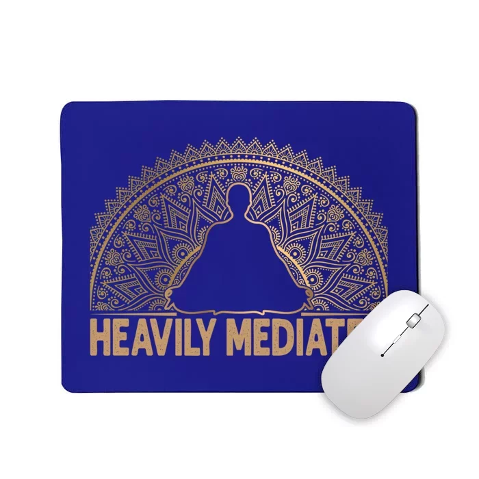 Meditate Tee Meditation Tees Heavily Meditated Gift Mousepad