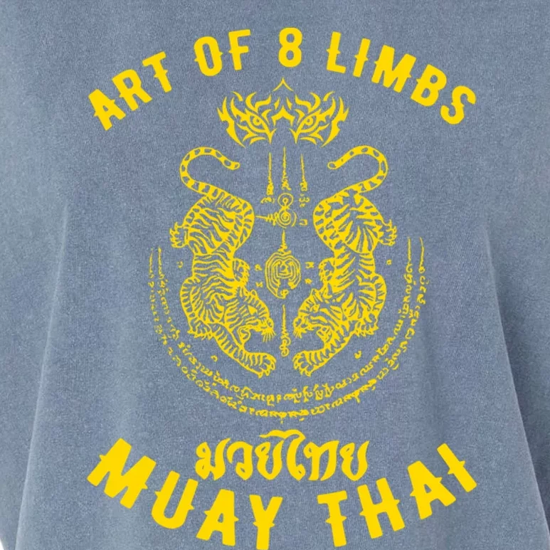 Muay Thai Mma Tiger Street Fight Muay Thai Kickboxing Gift Garment-Dyed Women's Muscle Tee