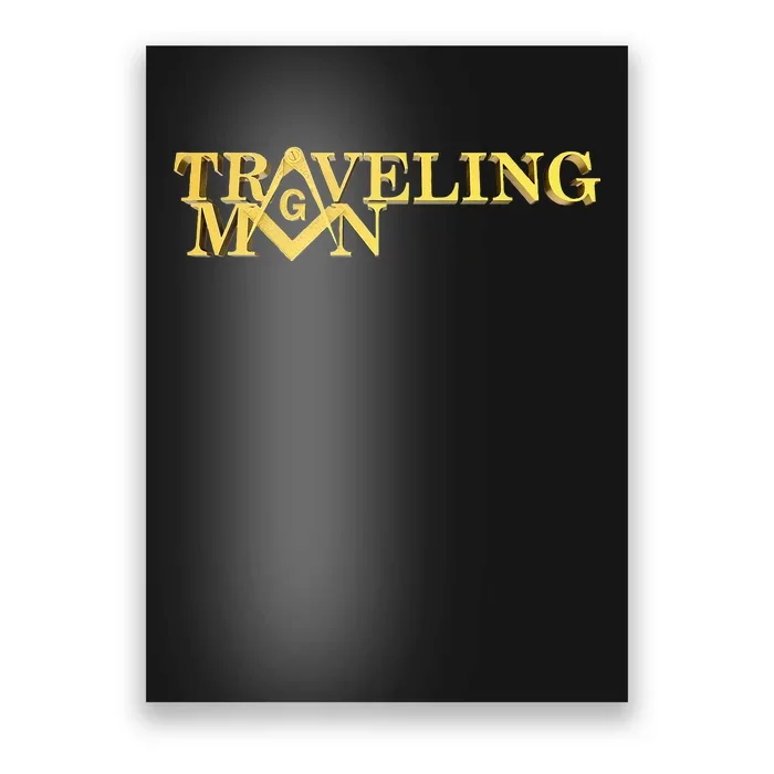 Masonic Traveling Man Square & Compass Freemason Poster