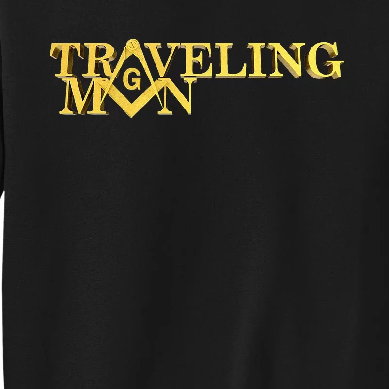 Masonic Traveling Man Square & Compass Freemason Tall Sweatshirt