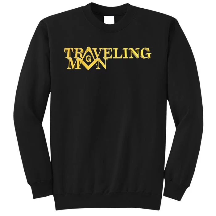 Masonic Traveling Man Square & Compass Freemason Tall Sweatshirt