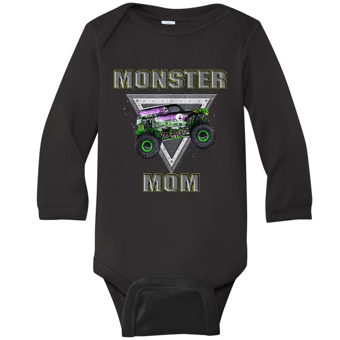 Monster Truck MOM Monster Truck Are My Jam Truck Lovers Baby Long Sleeve Bodysuit