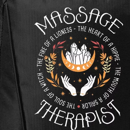 Massage Therapist Masseuse Massage Therapy Massotherapist City Backpack