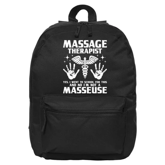 Massage Therapist Massotherapist Massage Therapy Massager 16 in Basic Backpack