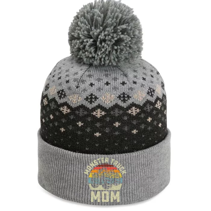 Monster Truck Mom Vintage Retro Style Women The Baniff Cuffed Pom Beanie