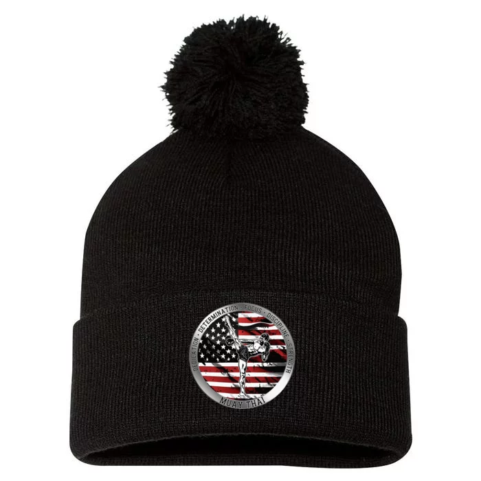 Muay Thai Pom Pom 12in Knit Beanie