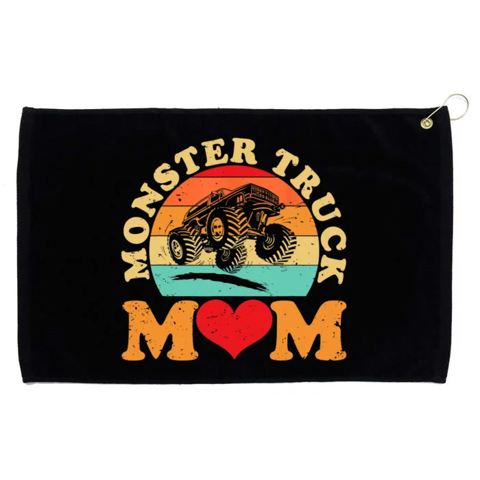 Monster Truck Mom Retro Vintage Monster Truck Mother's Day Grommeted Golf Towel