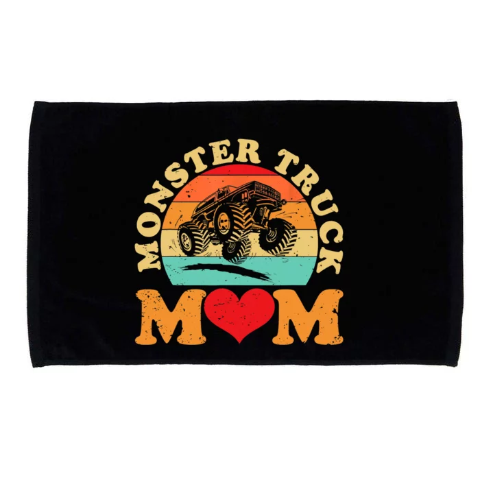 Monster Truck Mom Retro Vintage Monster Truck Mother's Day Microfiber Hand Towel