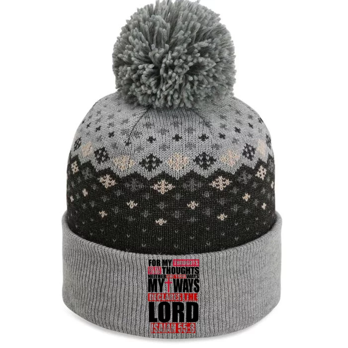 My Thoughts My Ways Declarers The Lord Isaiah 55:8 The Baniff Cuffed Pom Beanie