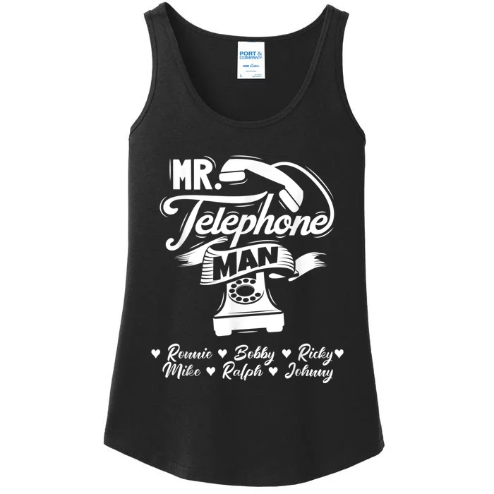 Mr. Telephone Man Ronnie Bobby Ricky Mike Ralph & Johnny Ladies Essential Tank