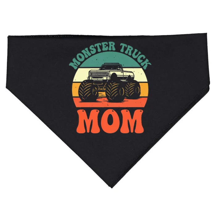 Monster Truck Mom Retro Vintage Monster Truck USA-Made Doggie Bandana