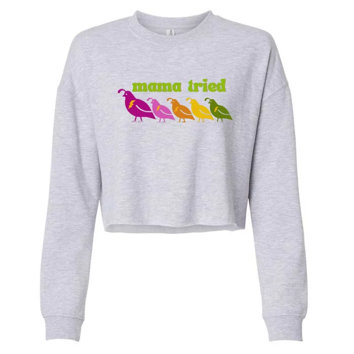 Mama Tried Cropped Pullover Crew